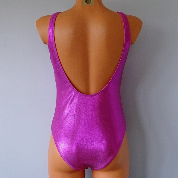 California Waves NWT 1 Pc Metallic Pink Swimsuit - Picture 3 of 4